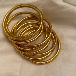 budha girl gold all weather bangles